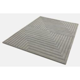 The Rug Shop UK Silver Handmade Luxurious Easy to clean Optical 3D Area Rug - Size: 200 cm x 290 cm - thumbnail 4