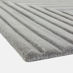 The Rug Shop UK Silver Handmade Luxurious Easy to clean Optical 3D Area Rug - Size: 200 cm x 290 cm - thumbnail 3