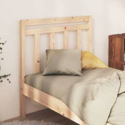 Berkfield Home Bed Headboard 95x4x100 cm Solid Wood Pine in Light Tan - Size: 95 x 4 x 100 cm - thumbnail 2