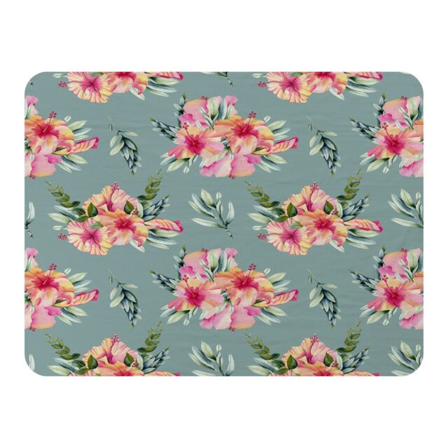 Benjamin Tate Design Pink Flowers Blanket in Natural - Size: 120 cm x 150 cm - image 1