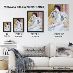 "Artery8 Actress Lillie Langtry Portrait Painting Hassam Wall Art Print - Size: W12"" x H16""" - thumbnail 3