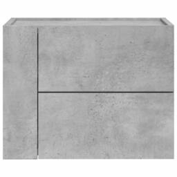 Berkfield Home Decorative Wall-mounted Bedside Cabinets 2 pcs Concrete Grey 45x3 - thumbnail 4
