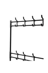 Garden Sanctuary Entryway 4 Tier Shoe Rack with Coat Hanger in Black - thumbnail 7