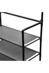 Garden Sanctuary Entryway 4 Tier Shoe Rack with Coat Hanger in Black - thumbnail 8