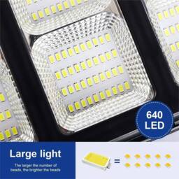 SPETLEK 6000W LED Solar Street Light Motion Sensor Dusk to Dawn Outdoor Garden in Black - thumbnail 6