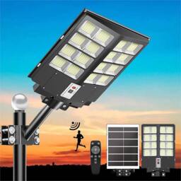 SPETLEK 6000W LED Solar Street Light Motion Sensor Dusk to Dawn Outdoor Garden in Black - thumbnail 3