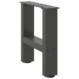 Berkfield Home Coffee Table Legs Anthracite 2 pcs 30x(30-31) cm Steel in Black - thumbnail 3