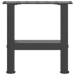 Berkfield Home Coffee Table Legs Anthracite 2 pcs 30x(30-31) cm Steel in Black - thumbnail 4