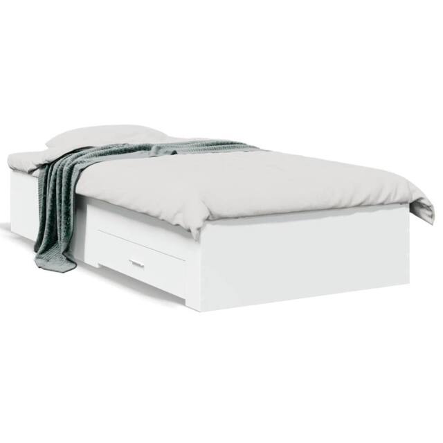 Berkfield Home Bed Frame with Drawers without Mattress White 100x200 cm - image 1