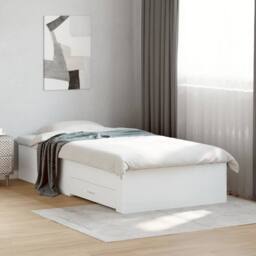 Berkfield Home Bed Frame with Drawers without Mattress White 100x200 cm - thumbnail 2