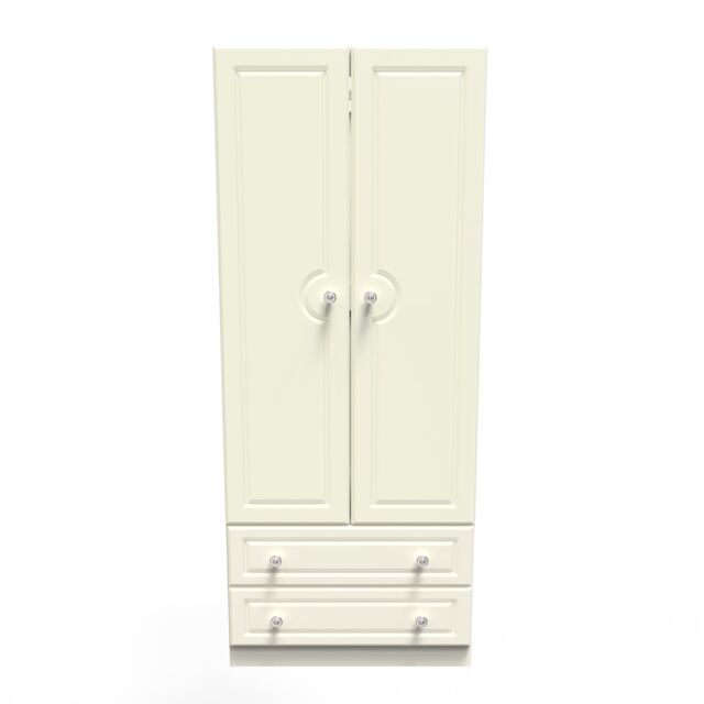 Ready Assembled 2 U Stirling 2 Door 2 Drawer Wardrobe (Ready Assembled) in Cream - image 1