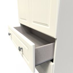 Ready Assembled 2 U Stirling 2 Door 2 Drawer Wardrobe (Ready Assembled) in Cream - thumbnail 6