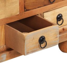 Berkfield Home Coffee Table Reclaimed Wood 70x70x38 cm in Brown - Size: 70 x 70 x 38 cm - thumbnail 5