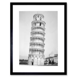 "Artery8 Photo Architectural Leaning Tower Pisa Italy 12x16"" Framed Art Print in Grey - Size: W12"" x H16""" - thumbnail 1