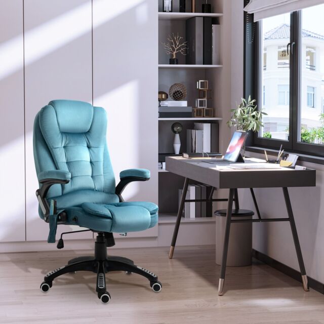 VINSETTO Office Chair, Ergonomic Desk Chair w/ 6-Point Massage & Back Heated, Linen-Feel Fabric Computer Gaming Chair w/ Adjustable Arms, Lumbar - image 1