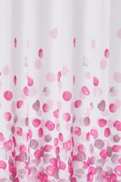Neel Blue Pink Petals Polyester Shower Curtain, Water-Resistant Bathroom Curtains With 12 Hooks - 180x200cm - Size: 180 cm width x 180 cm drop - thumbnail 7