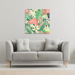 Benjamin Tate Design Palm Leaves (Canvas Print) / 61 x 61 x 4cm in Natural - Size: 61 x 61 x 4 cm - thumbnail 1