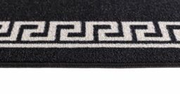 Desire Rugs Anti-Slip Greek Key Design Doormat - Machine Washable for Easy Care in Black - Size: 80 cm x 300 cm - thumbnail 3