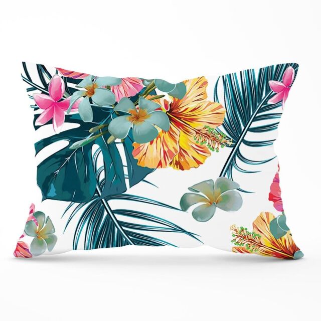 Warren Reed - Designer Spring Summer Flowers Cushions in Green - Size: 45 cm x 45 cm - image 1