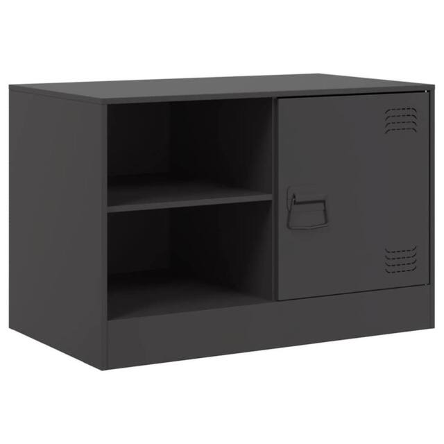 Berkfield Home TV Cabinet Black 67x39x44 cm Steel - Size: 67 x 39 x 44 cm - image 1