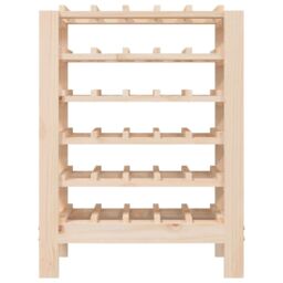 Berkfield Home Wine Rack 61.5x30x82 cm Solid Wood Pine in Brown - thumbnail 5