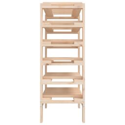 Berkfield Home Wine Rack 61.5x30x82 cm Solid Wood Pine in Brown - thumbnail 6