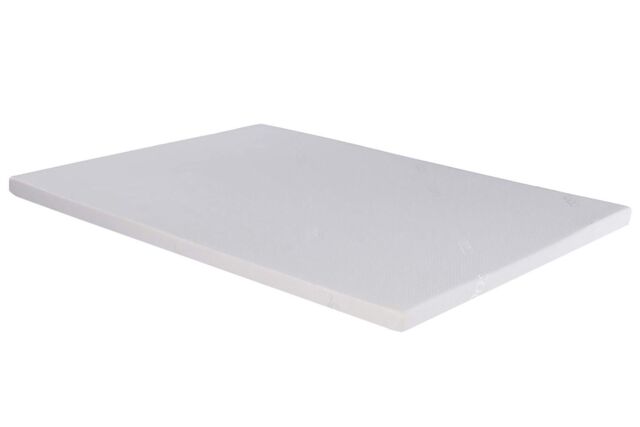 Rest Relax Memory Foam Mattress Topper 7500 with Cover, 3 inch in White - Size: Single - image 1