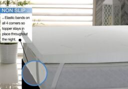 Rest Relax Memory Foam Mattress Topper 7500 with Cover, 3 inch in White - Size: Single - thumbnail 5