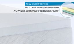 Rest Relax Memory Foam Mattress Topper 7500 with Cover, 3 inch in White - Size: Single - thumbnail 4