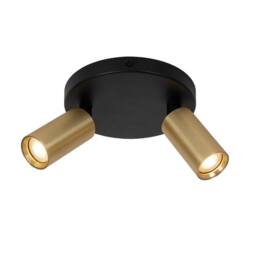 Netlighting Ritmo Ceiling spotlight Ø15cm 2xGU10 (MR11) Matt Gold Brass in Black