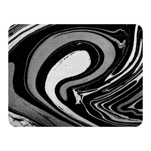 Benjamin Tate Design Black Marbled Paint Blanket in Natural - Size: 120 cm x 150 cm - image 1