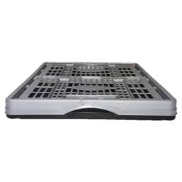 Nordara Pack of 5 Plastic Fold Flat Stackable Storage Folding Crates Boxes 32L in Grey - thumbnail 3