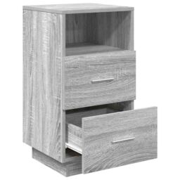 Berkfield Home Bedside Cabinets 2 pcs with 2 Drawers Grey Sonoma 36x36x68 cm - Size: 36 x 36 x 68 cm - thumbnail 5