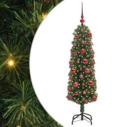 Berkfield Home Stunning Artificial Christmas Tree with 150 LEDs with Stand Green - thumbnail 3