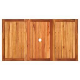 Berkfield Home Garden Table Grey 140x80x75 cm Poly Rattan Acacia Wood - Size: 140 x 80 x 75 cm - thumbnail 6