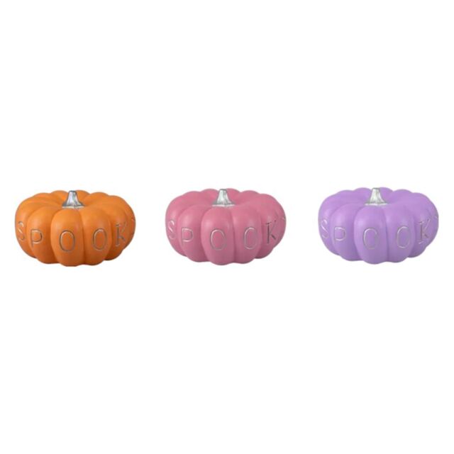 Garden Greatness Set of 3 Terracotta Pastel Halloween Pumpkins in Orange - Size: 1 Pack - image 1