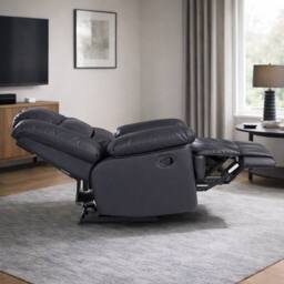 SquareBoxx Mapleton Recliner Armchair in Black - thumbnail 5
