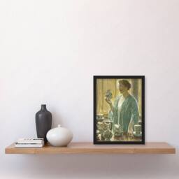 Artery8 Strawberry Tea Set Domestic Scene Hassam Framed Wall Art Print - Size: A4 - thumbnail 4