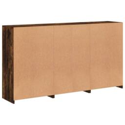 Berkfield Home Sideboard with LED Lights Smoked Oak 181.5x37x100 cm in Brown - thumbnail 8