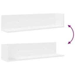 Berkfield Home Decorative Wall Shelves 2 pcs White 75x16.5x16.5 cm Engineered Wood - thumbnail 8