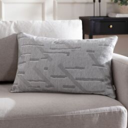 Evans Lichfield Tresse Jacquard Cushion in Grey - Size: 40 cm x 60 cm - thumbnail 1