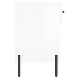 Berkfield Home Shoe Bench High Gloss White 102x35x55 cm Engineered Wood - Size: 102 x 35 x 55 cm - thumbnail 7