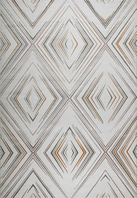 London Rug Company Claire Luxury Abstract Short Pile Rug in Cream - Size: 160 cm x 230 cm