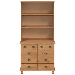 Berkfield Home Hutch 'ASKIM'Honey Brown 91x40x183 cm Solid Wood Pine - Size: 91 x 40 x 183 cm - thumbnail 8
