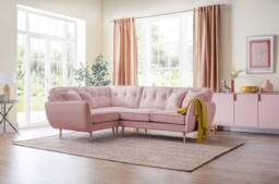 The Great Sofa Company Ailis 1 Corner 2 Faro Soft Pink in Dusty Pink - thumbnail 1