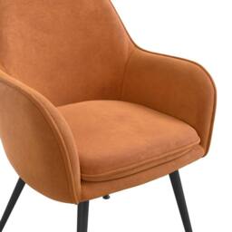 Lemon Pavilion Furniture Tara Indoor Dining Chair (Pack of 2) - Velvet/Metal in Burnt Orange - Size: 2 Pack - thumbnail 5