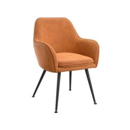Lemon Pavilion Furniture Tara Indoor Dining Chair- Velvet/Metal - Partially Assembled in Burnt Orange - Size: 2 Pack