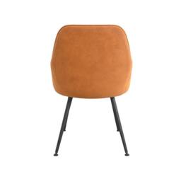 Lemon Pavilion Furniture Tara Indoor Dining Chair (Pack of 2) - Velvet/Metal in Burnt Orange - Size: 2 Pack - thumbnail 4