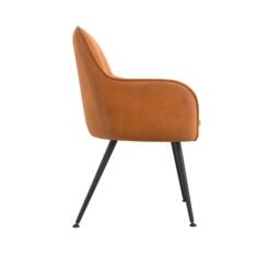 Lemon Pavilion Furniture Tara Indoor Dining Chair (Pack of 2) - Velvet/Metal in Burnt Orange - Size: 2 Pack - thumbnail 3