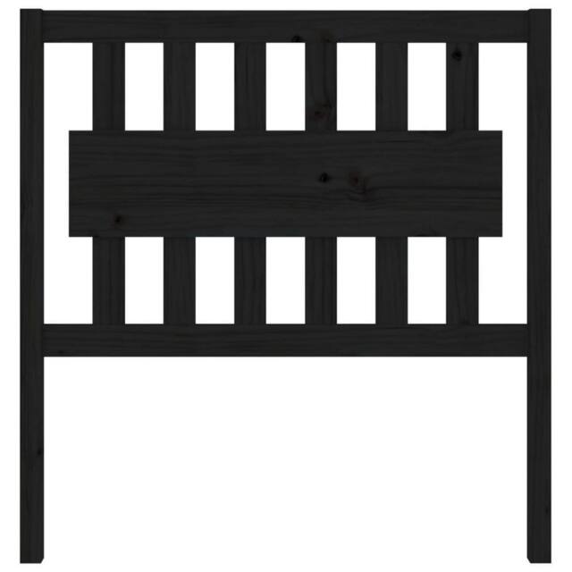 Berkfield Home Beautiful Bed Headboard Black 95.5x4x100 cm Solid Wood Pine - image 1